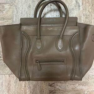 Celine Taupe Leather Tote